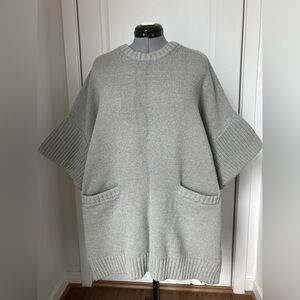 Pilcro Light Gray Poncho Sweater